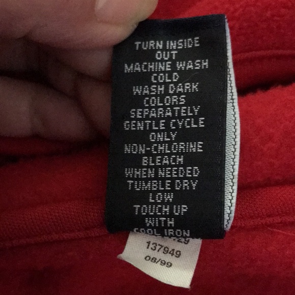 GAP large red fleece zippered hoodie 💕 - Picture 4 of 4